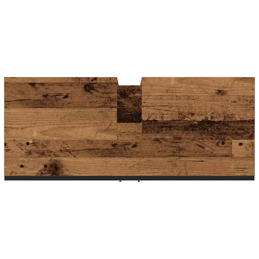 Armoire lavabo vieux bois 80x30x60 cm bois d'ingénierie - 7