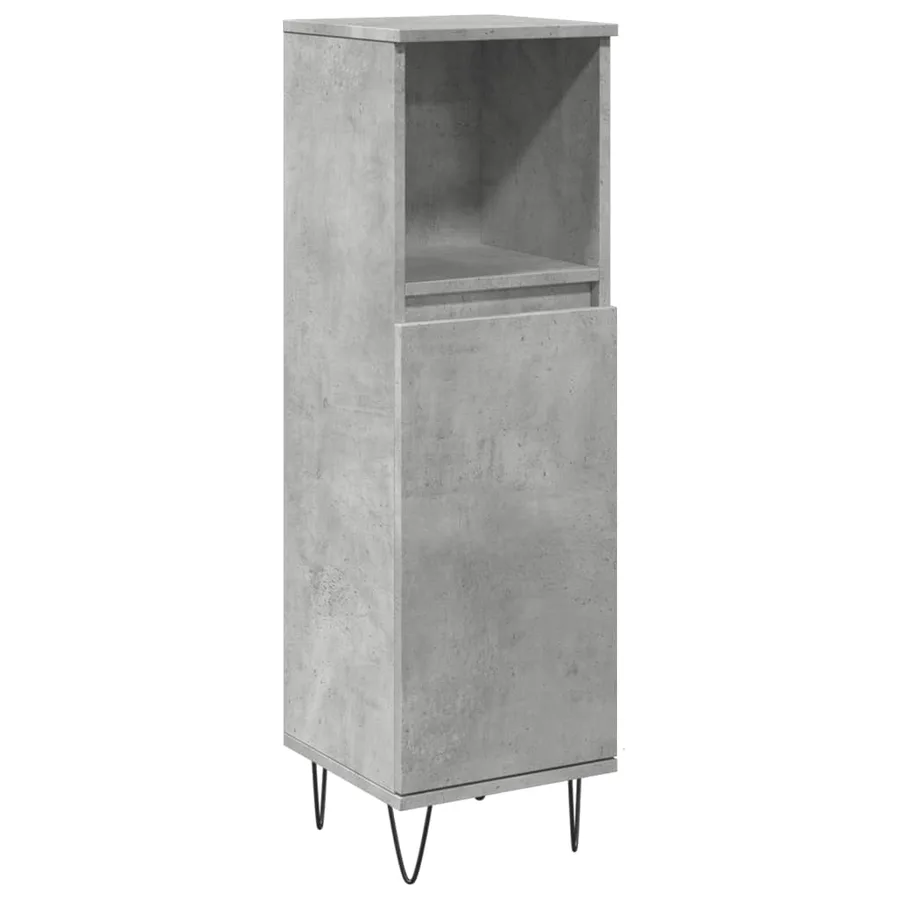 Armoire de salle de bain gris béton 30x30x100 cm - 2