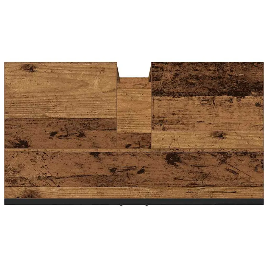 Armoire lavabo vieux bois 60x30x60 cm bois d'ingénierie - 7