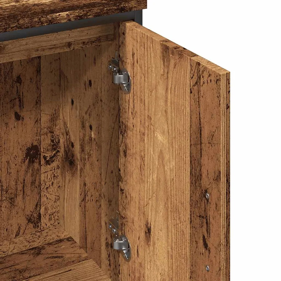 Armoire lavabo vieux bois 60x30x60 cm bois d'ingénierie - 9
