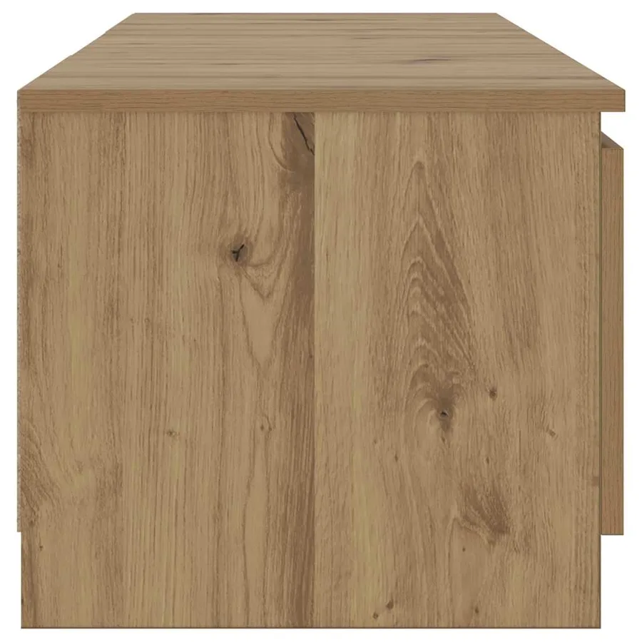 Meuble TV avec lumières LED chêne artisanal bois d'ingénierie - 8