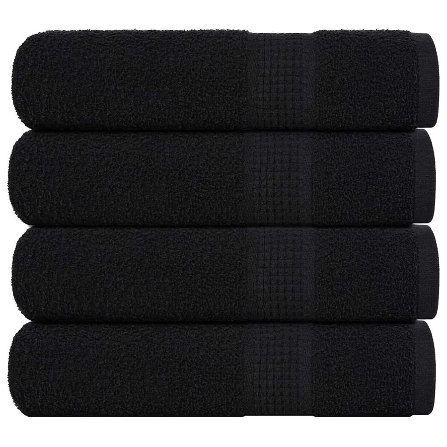 Essuie-mains FROGN 4 pcs noir 50x100 cm 360 g/m²