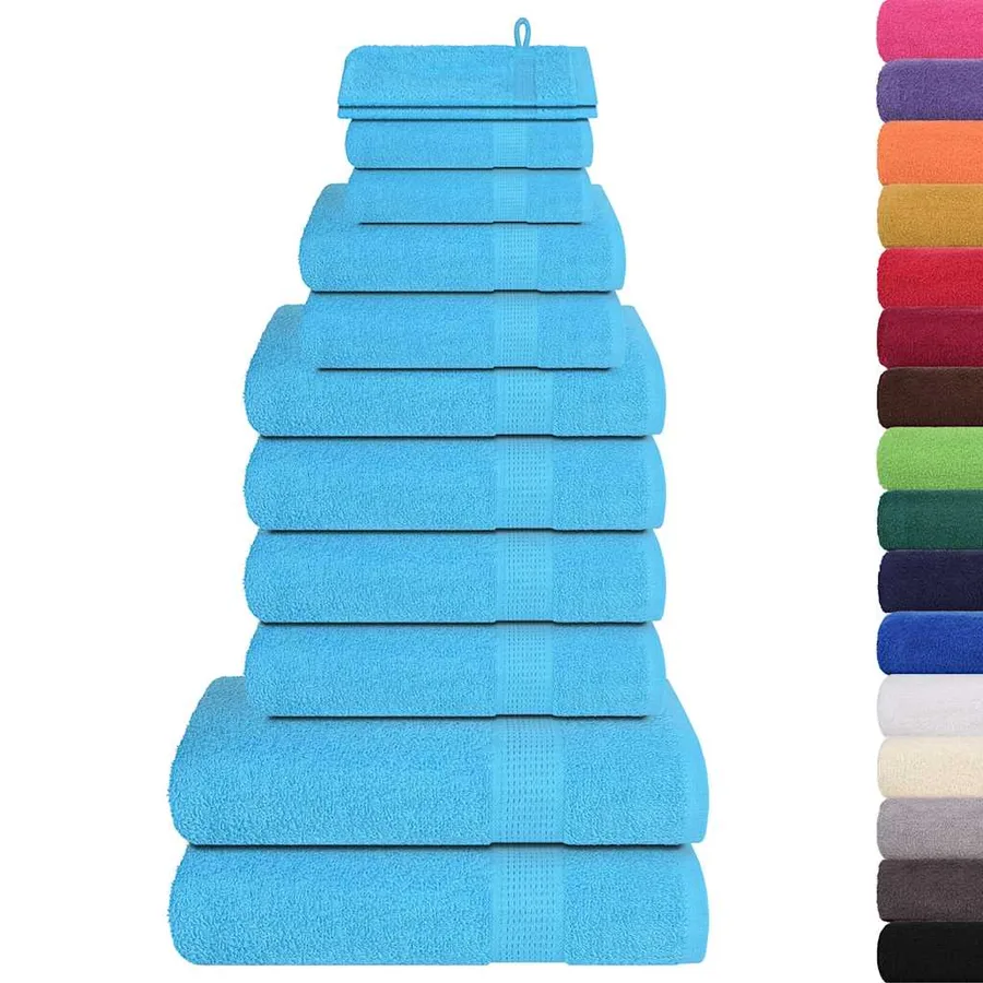 Ensemble de serviettes FROGN 12 pcs turquoise 360 g/m² - 2