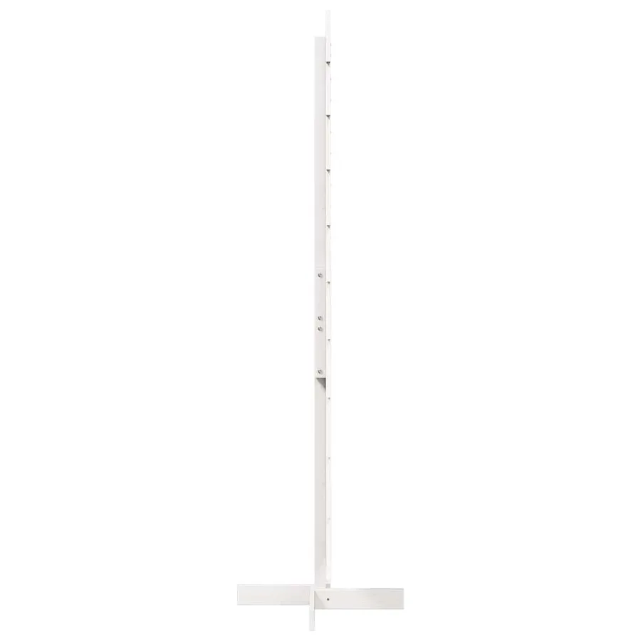 Arbre de Noël en bois pour décoration blanc 180 cm pin massif - 4