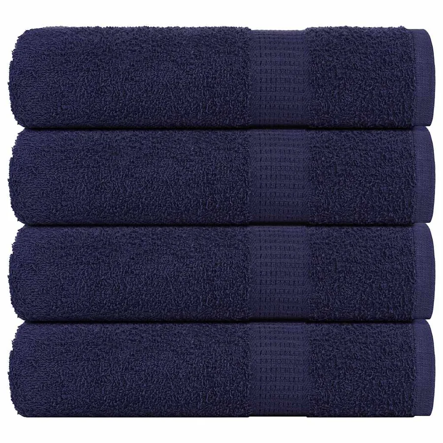 Serviettes de douche FROGN 4 pcs bleu marine 70x140 cm 360 g/m²