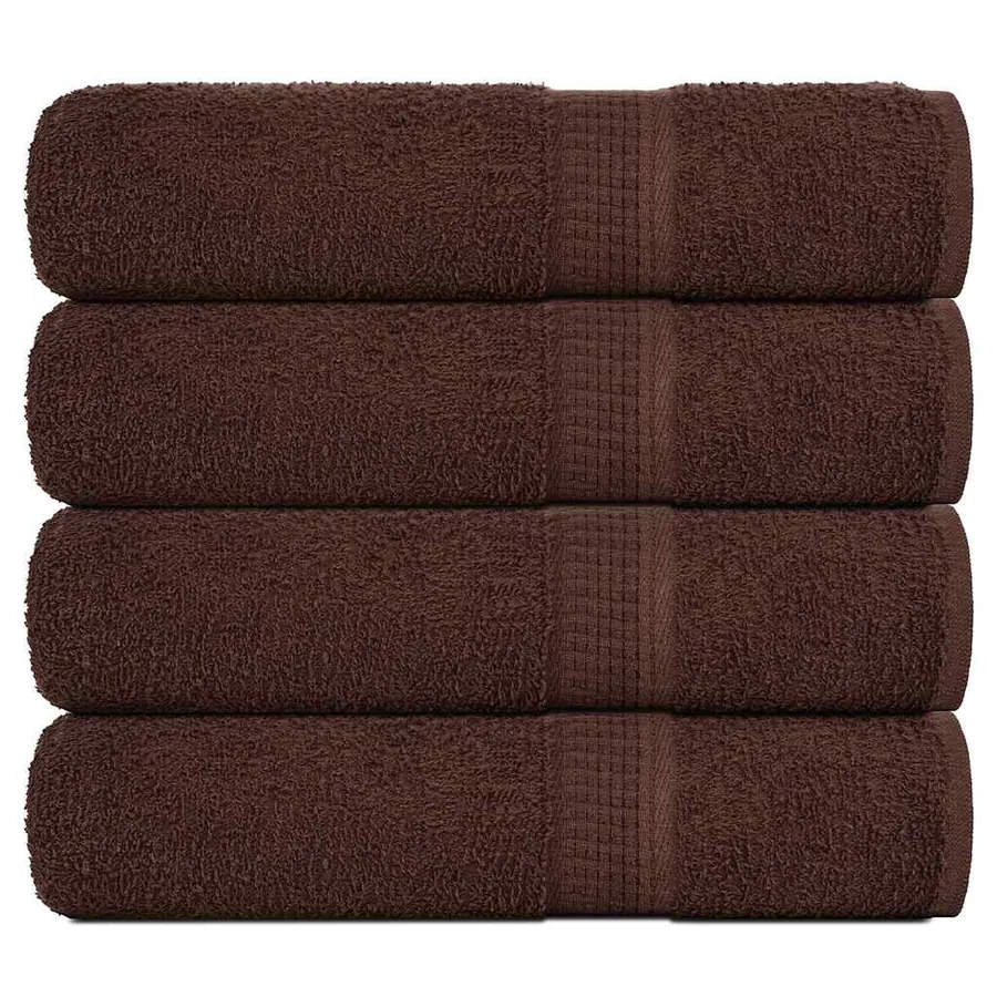 Serviettes de bain FROGN 4 pcs marron 100x150 cm 360 g/m²