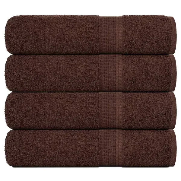 Serviettes de bain FROGN 4 pcs marron 100x150 cm 360 g/m²