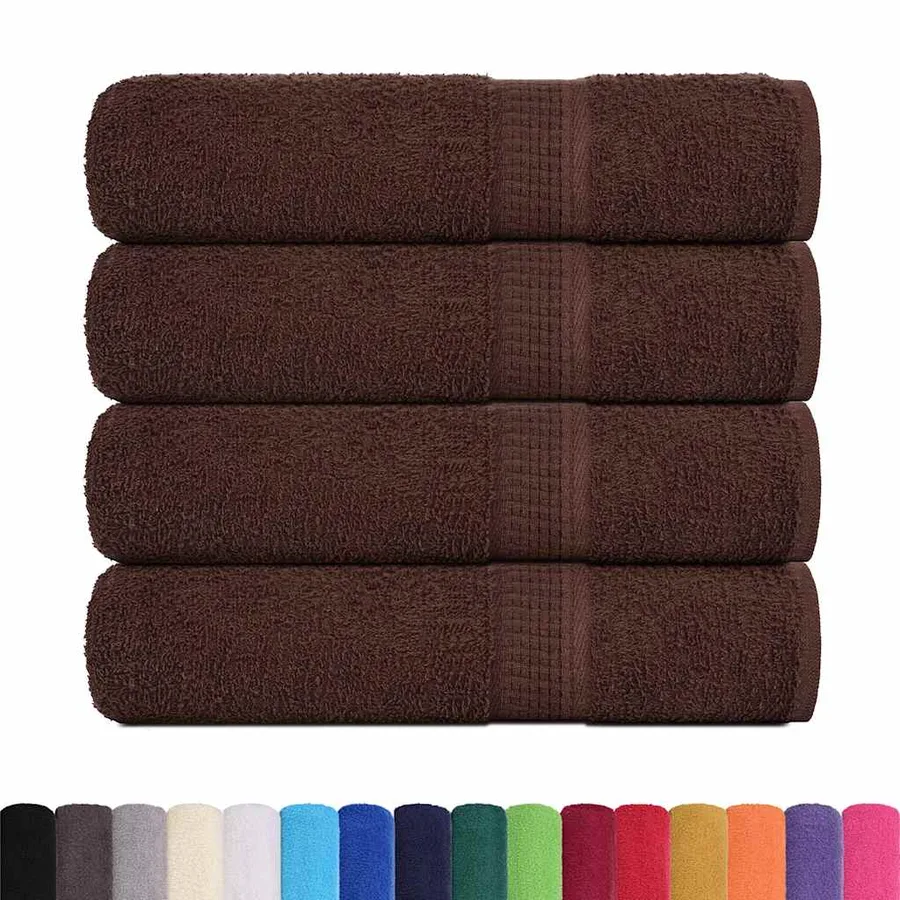 Serviettes de bain FROGN 4 pcs marron 100x150 cm 360 g/m² - 2