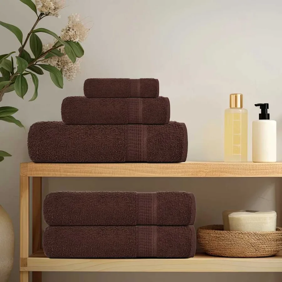 Serviettes de bain FROGN 4 pcs marron 100x150 cm 360 g/m² - 3