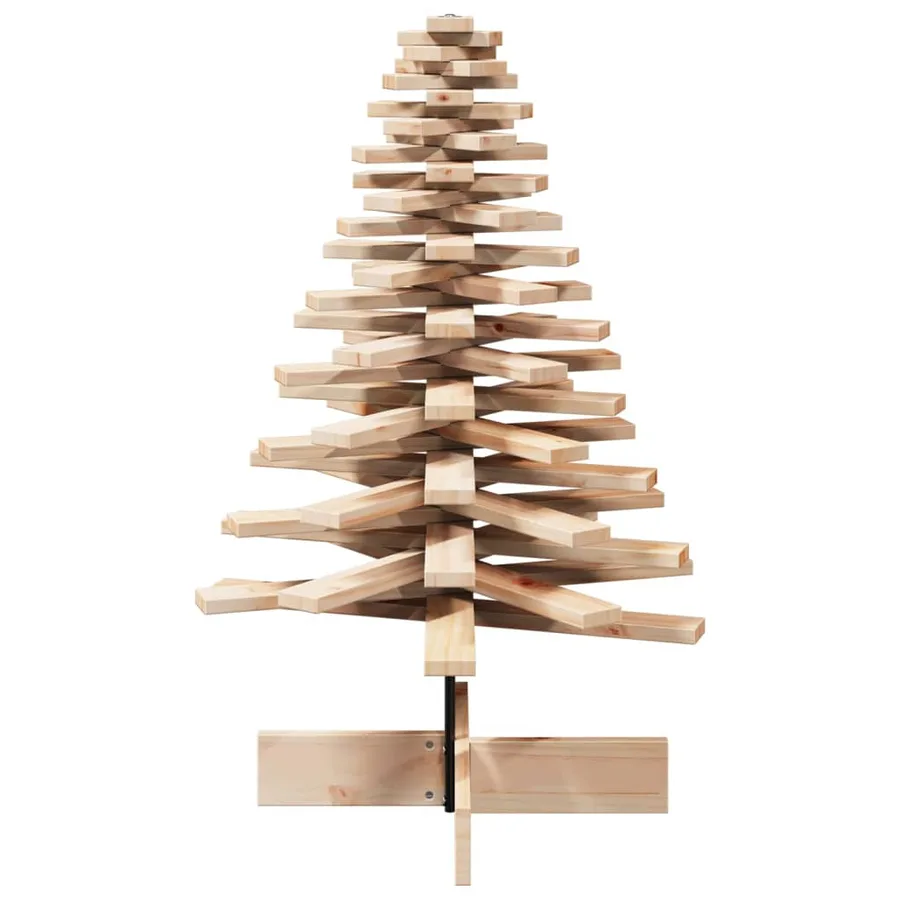 Arbre de Noël en bois pour décoration 100 cm bois massif de pin - 4