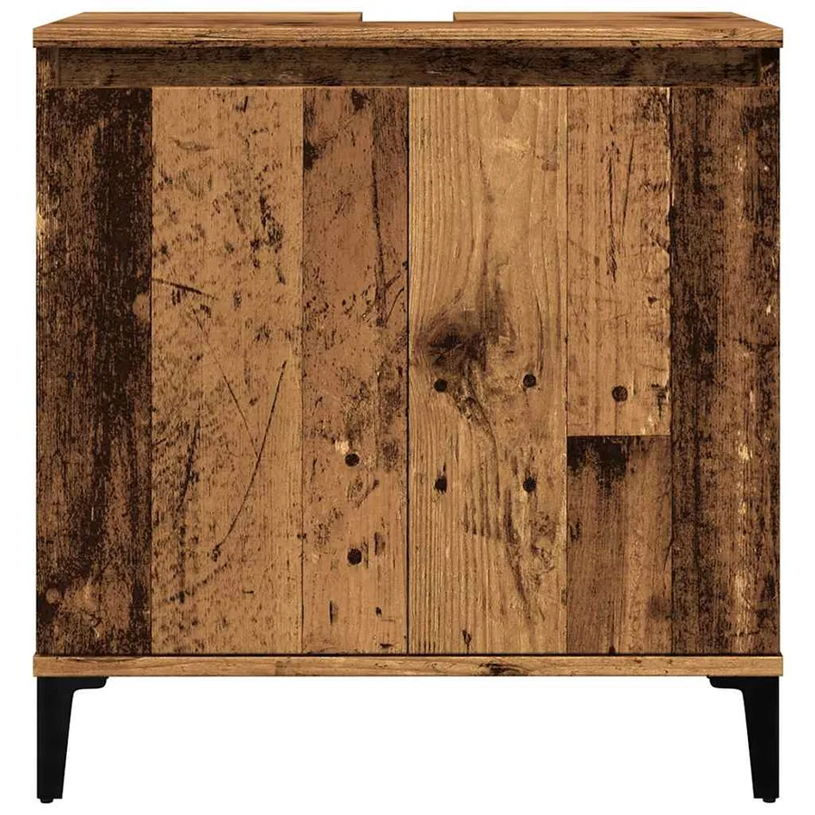 Armoire d'évier vieux bois 58x33x60 cm bois d'ingénierie - 4