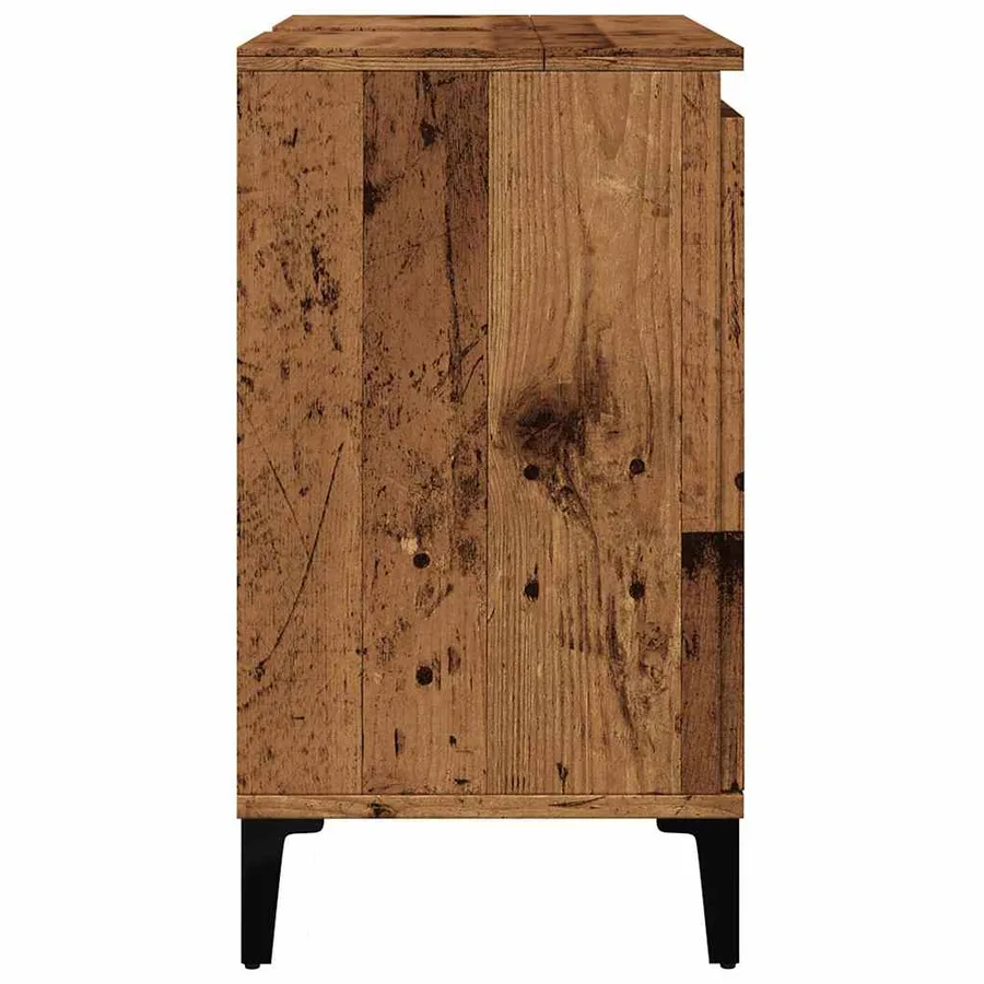 Armoire d'évier vieux bois 58x33x60 cm bois d'ingénierie - 6