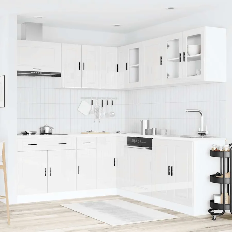 Ensemble d'armoires de cuisine 11 pcs Porto bois d'ingénierie - 3