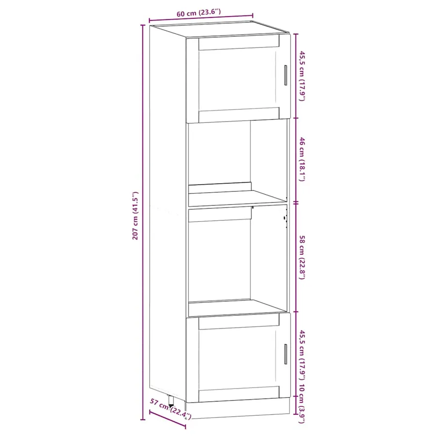 Ensemble d'armoires de cuisine 7 pcs Kalmar bois d'ingénierie - 10