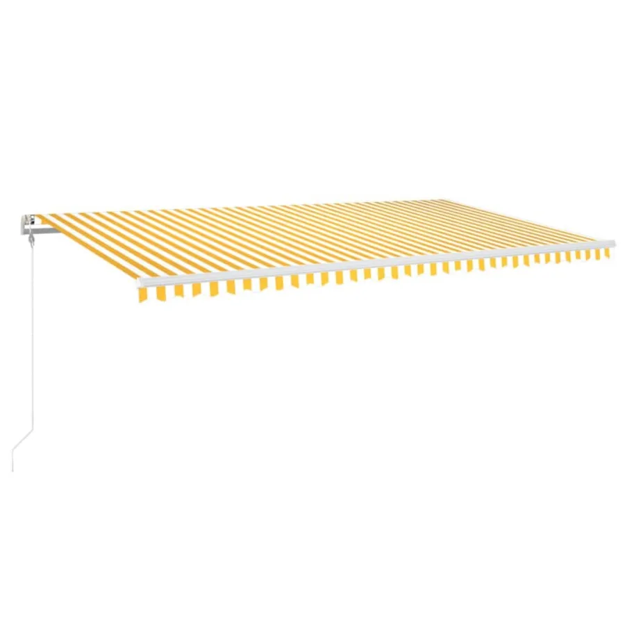 Auvent automatique capteur de vent/LED 600x300cm Jaune et blanc - 2