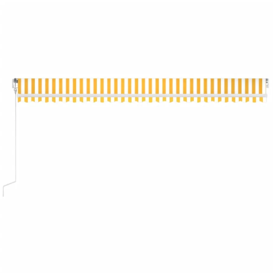 Auvent automatique capteur de vent/LED 600x300cm Jaune et blanc - 3