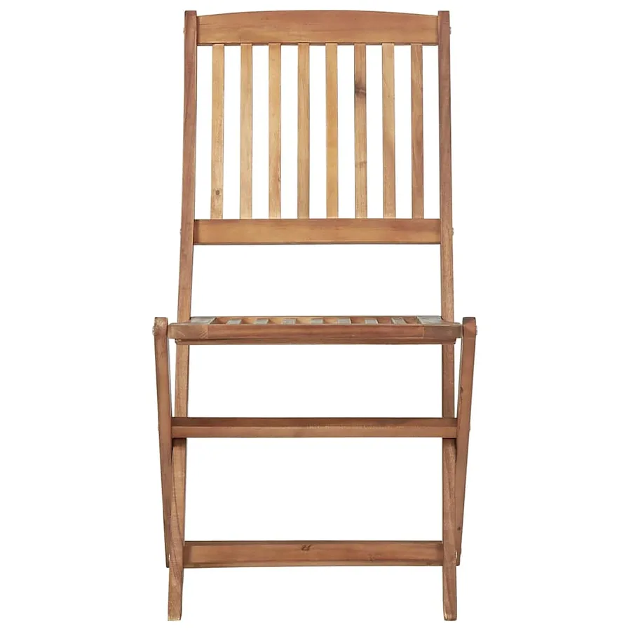 Chaises pliables d'extérieur et coussins lot de 8 Bois d'acacia - 11