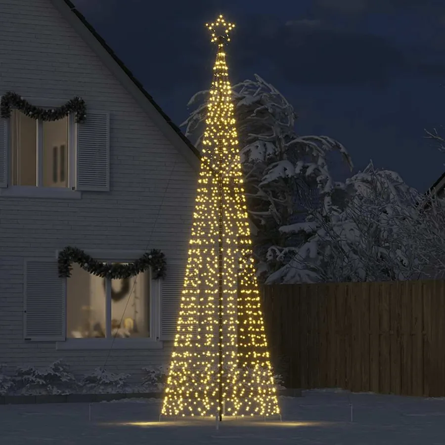 Sapin de Noël à LED avec piquets 1534 LED blanc chaud 500 cm - 3