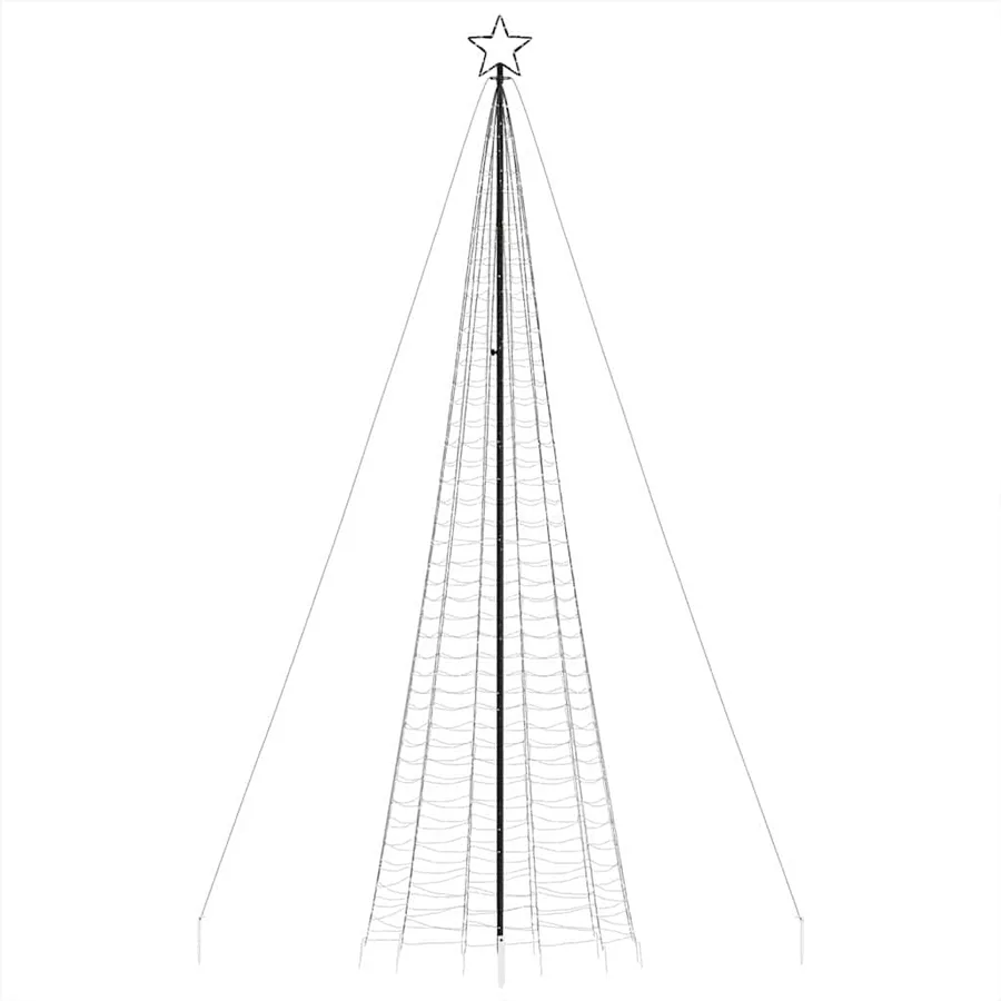 Sapin de Noël à LED avec piquets 1534 LED blanc chaud 500 cm - 4