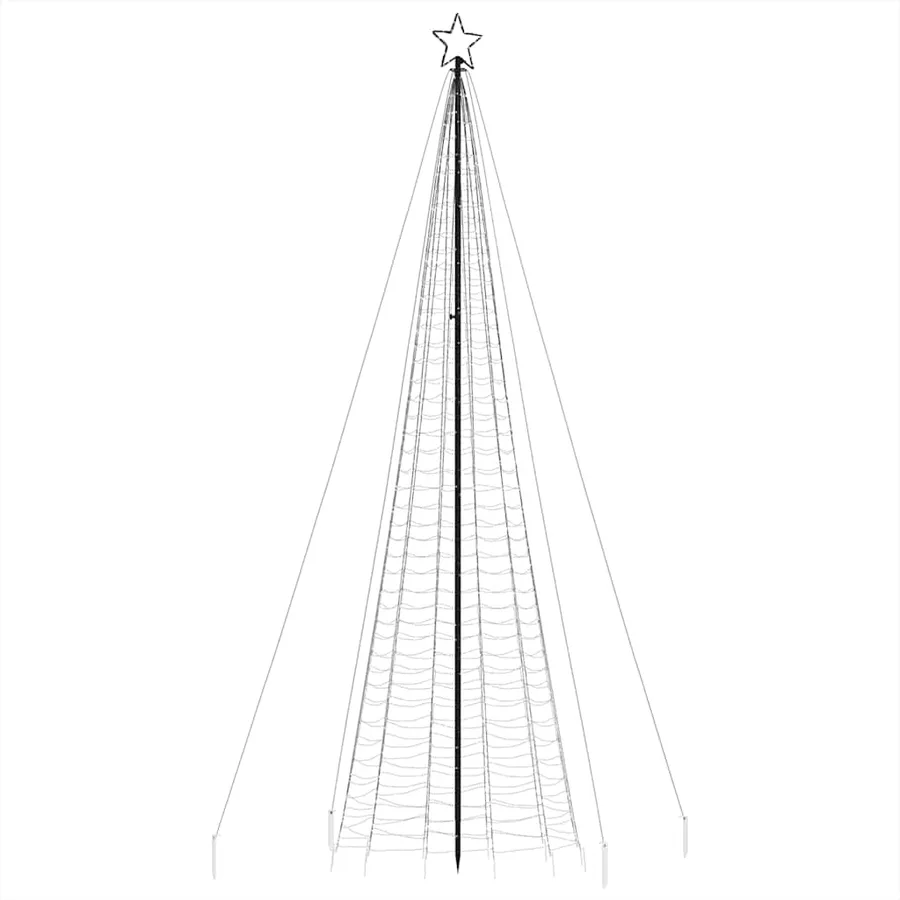 Sapin de Noël à LED avec piquets 1534 LED blanc chaud 500 cm - 5