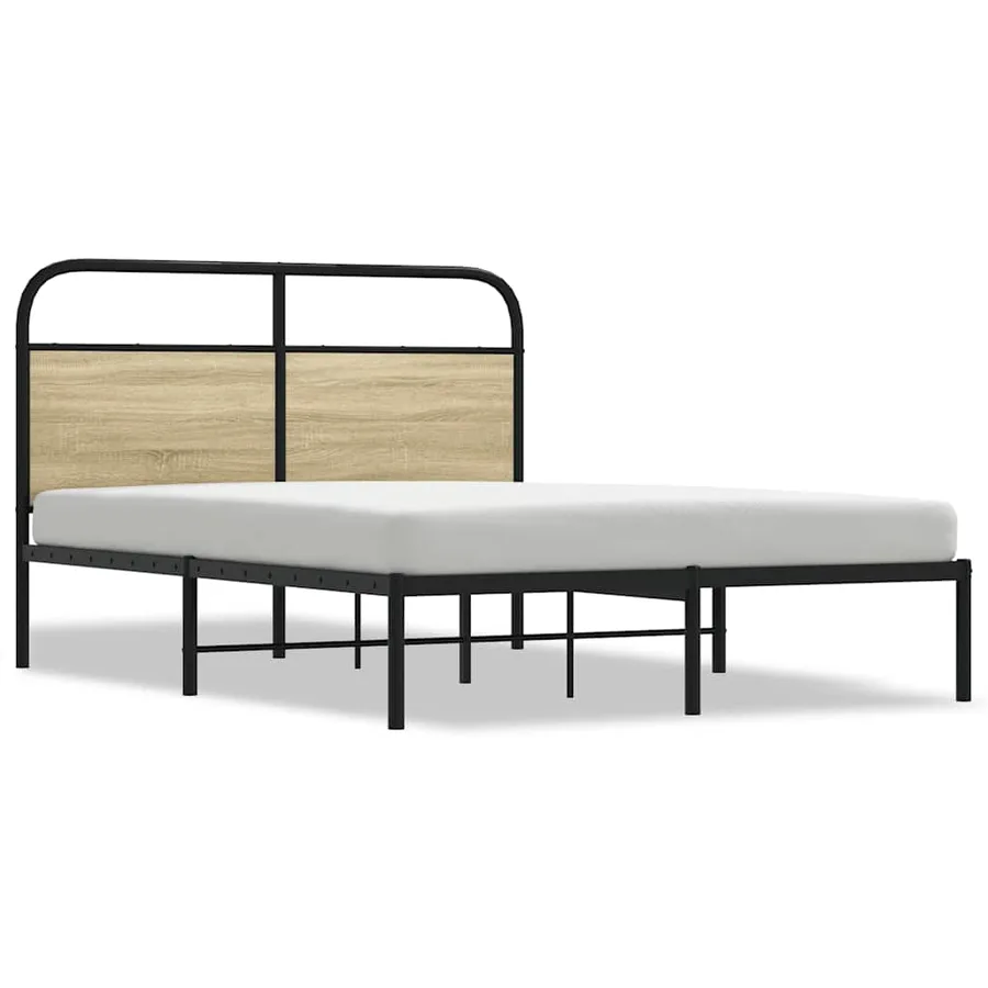 Cadre de lit sans matelas 120x190 cm cm chêne sonoma - 2