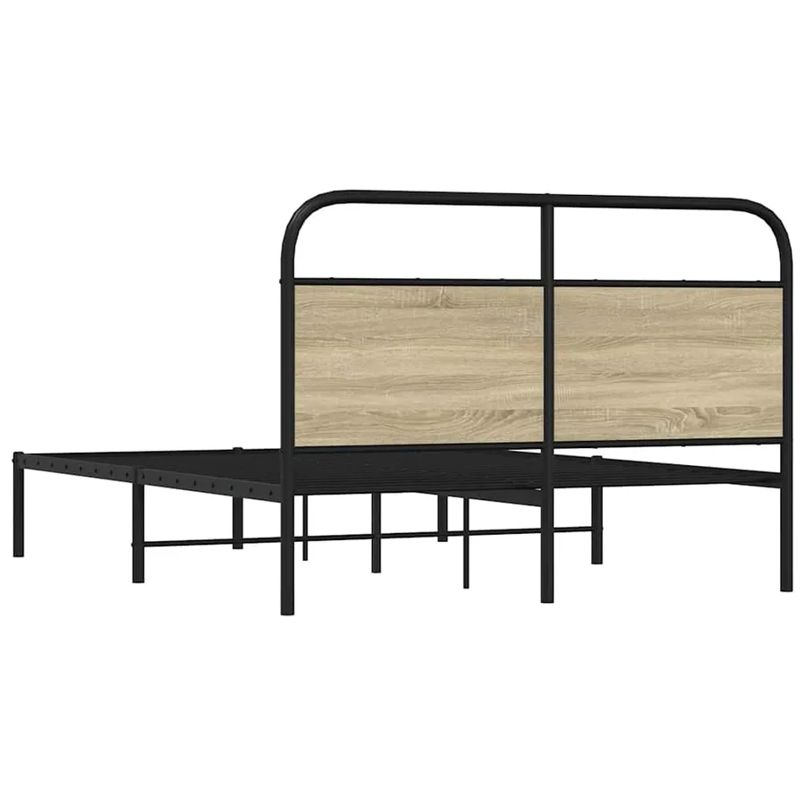 Cadre de lit sans matelas 120x190 cm cm chêne sonoma - 7