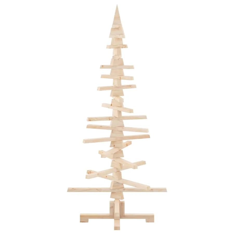 Sapin de Noël en bois pour décoration 150 cm Bois de pin massif - 7
