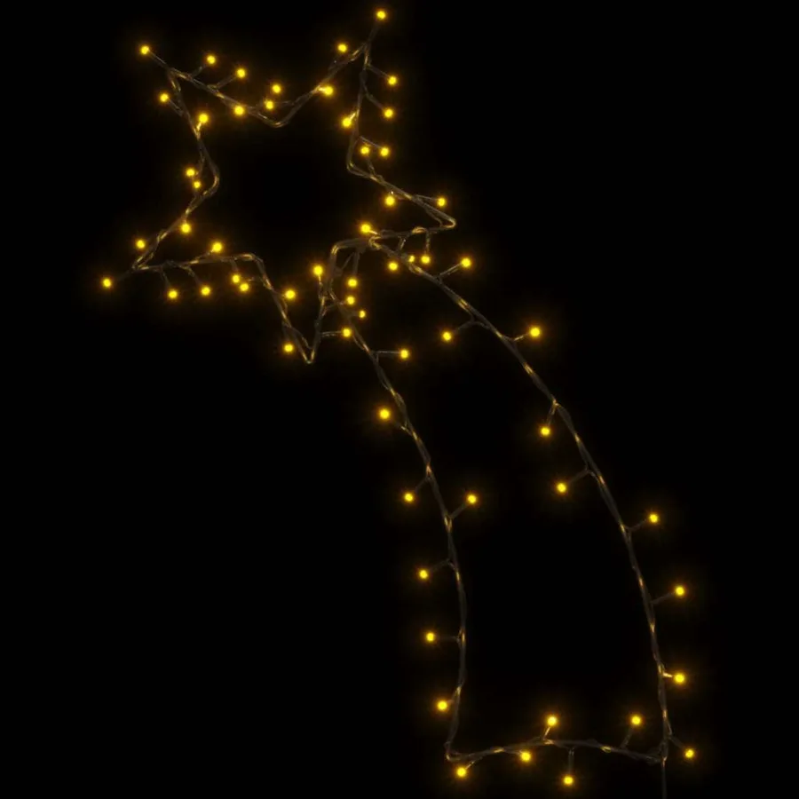 Lumières de Noël silhouette d'étoile filante 80 LED - 6