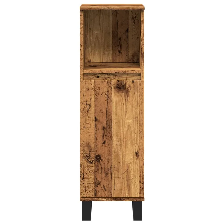 Armoire de salle de bain vieux bois 30x30x100cm bois ingénierie - 4