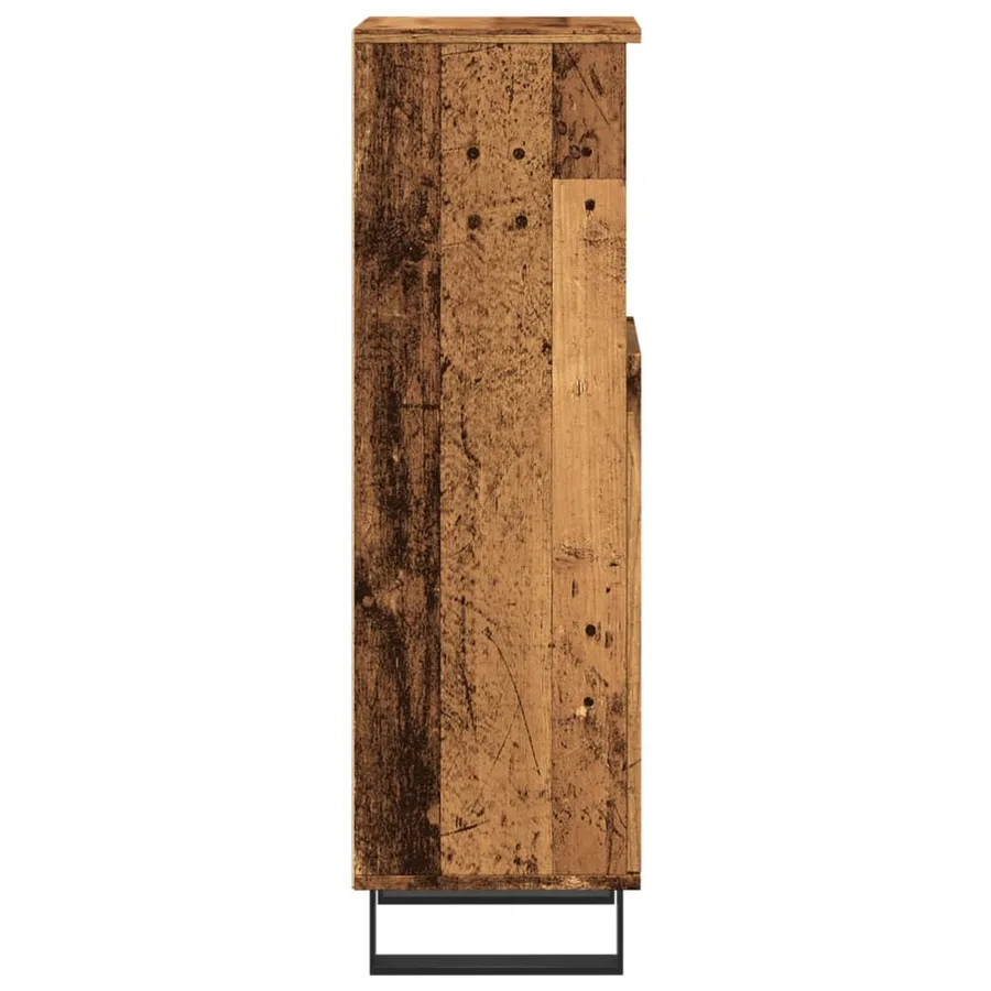 Armoire de salle de bain vieux bois 30x30x100cm bois ingénierie - 5