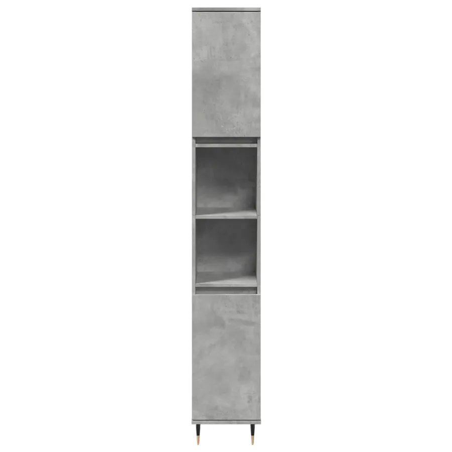 Armoire de salle de bain gris béton 30x30x190 cm - 4