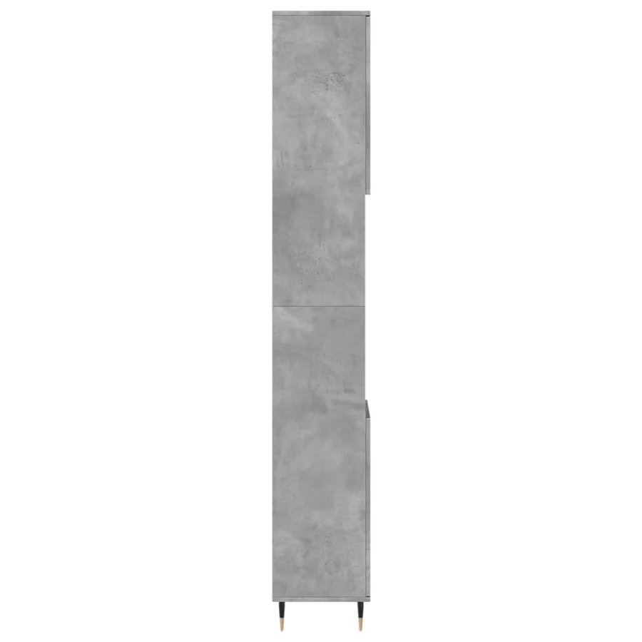 Armoire de salle de bain gris béton 30x30x190 cm - 5