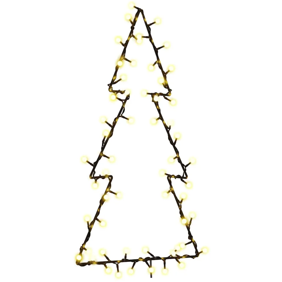 Lumières de Noël silhouette d'arbre de Noël 80 LED blanc chaud - 2
