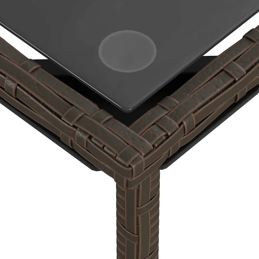 Ensemble de canapé de jardin 3 pcs avec coussins marron résine tressée - 11
