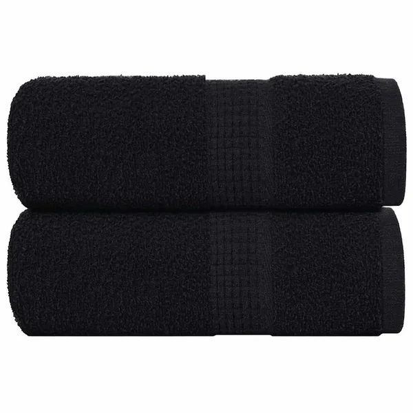 Serviettes d'invité FROGN 2 pcs noir 30x50 cm 360 g/m²