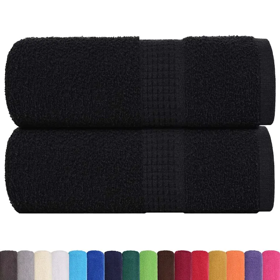 Serviettes d'invité FROGN 2 pcs noir 30x50 cm 360 g/m² - 2