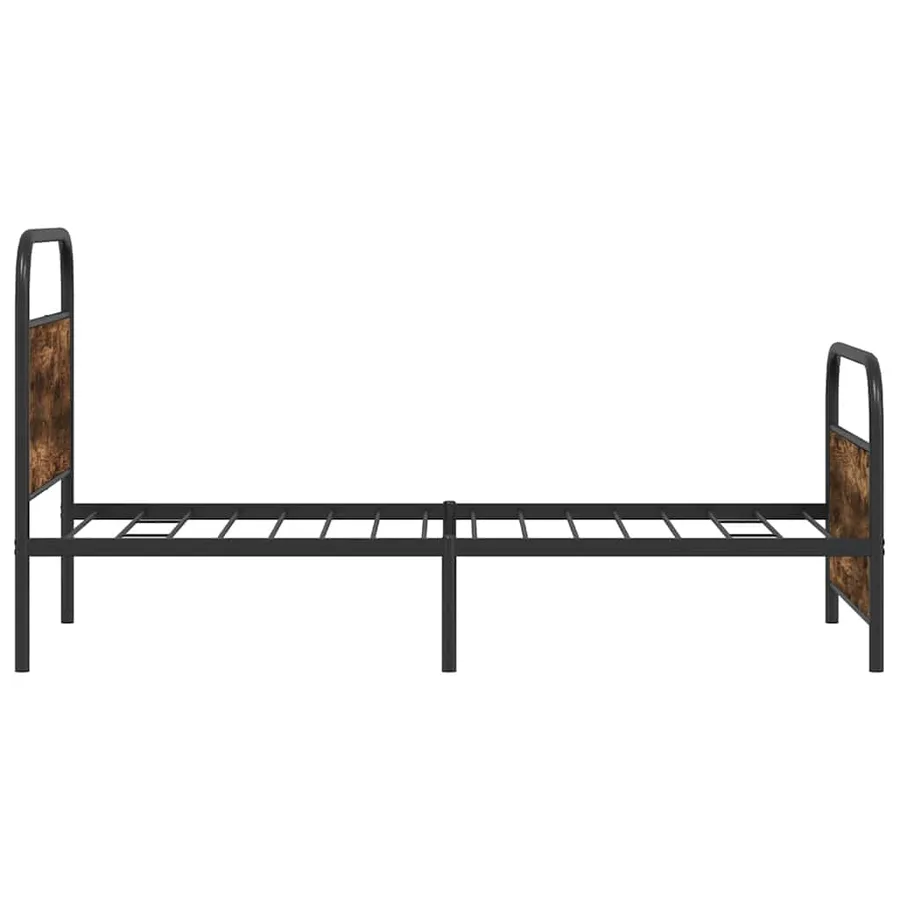 Cadre de lit sans matelas 100x200 cm chêne fumé bois ingénierie - 6