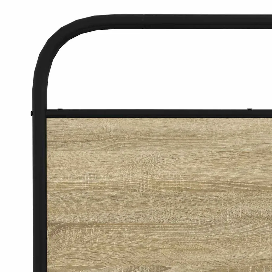 Cadre de lit en métal sans matelas chêne sonoma 193x203 cm - 7