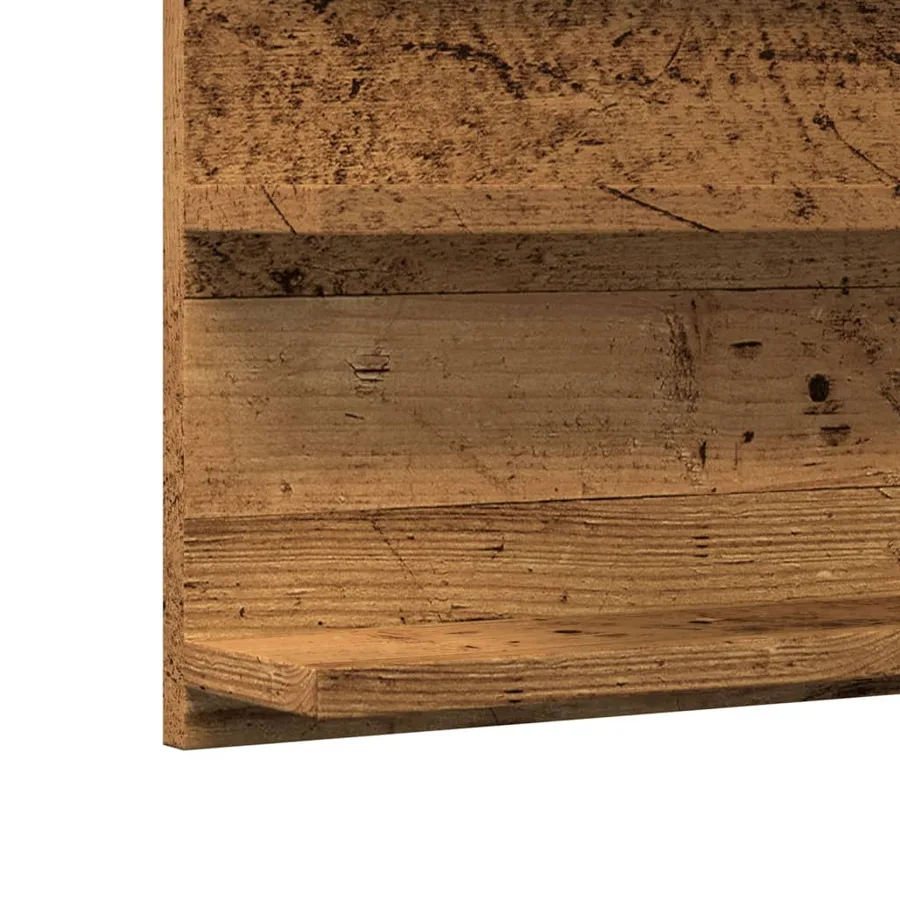 Armoire à miroir de salle de bain vieux bois bois d'ingénierie - 8