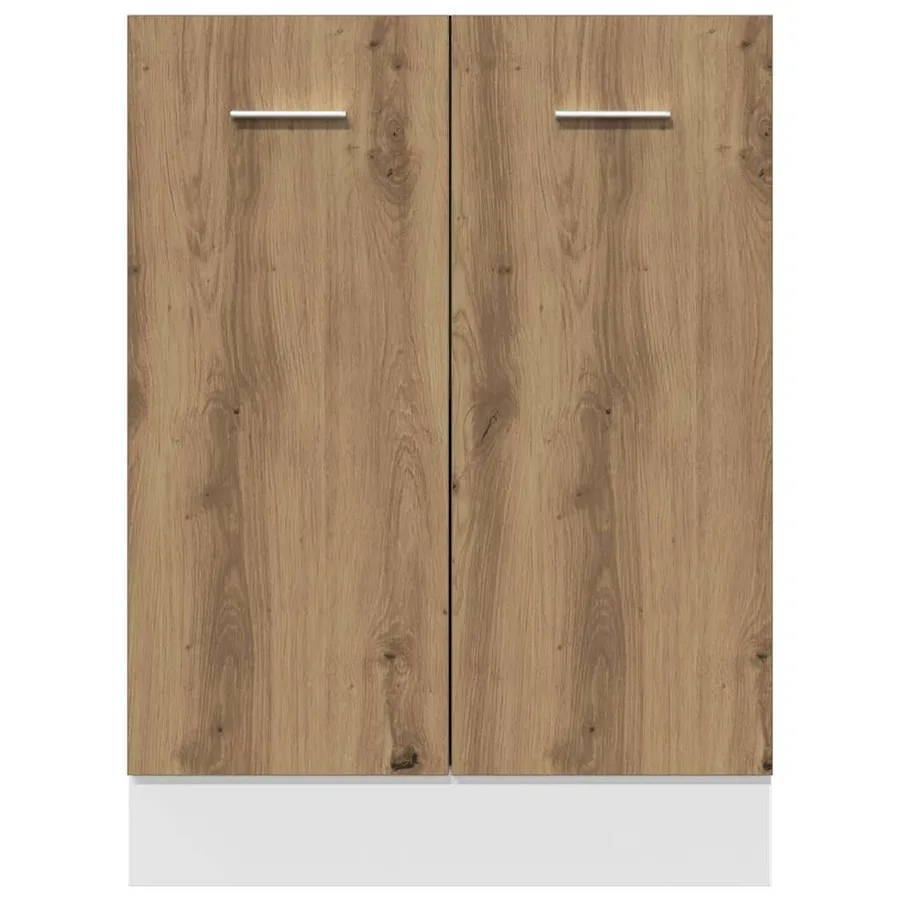 Meuble bas "Lyon" Chêne artisanal 60 x 46 x 81,5 cm Bois d'ingénierie - 5