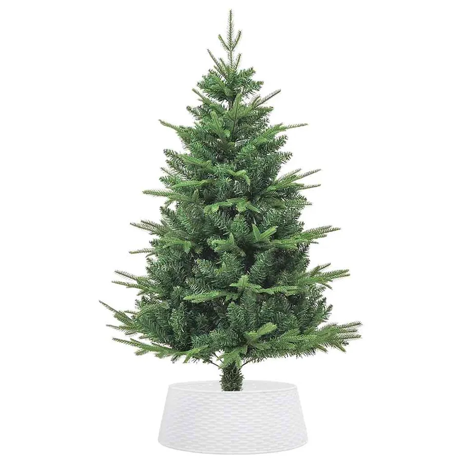 Jupe de sapin de Noël blanc Ø65x23 cm plastique - 4