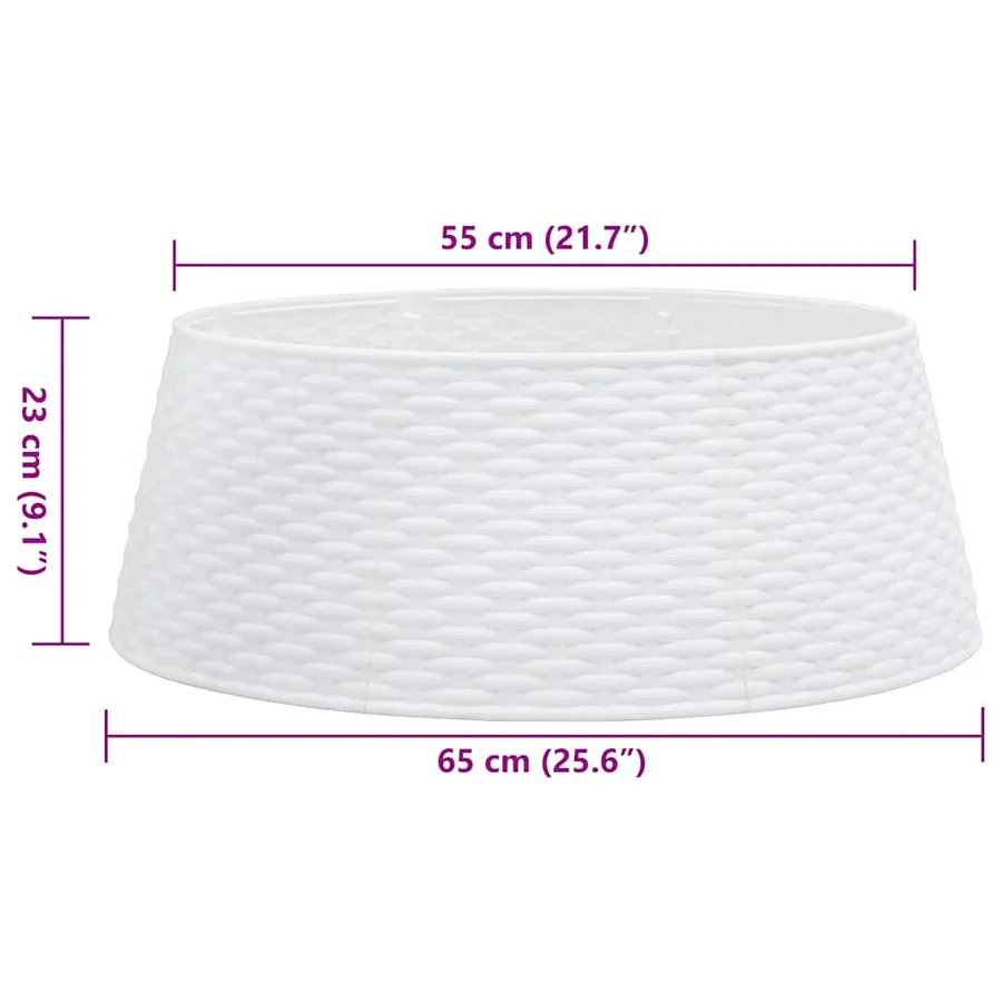 Jupe de sapin de Noël blanc Ø65x23 cm plastique - 9