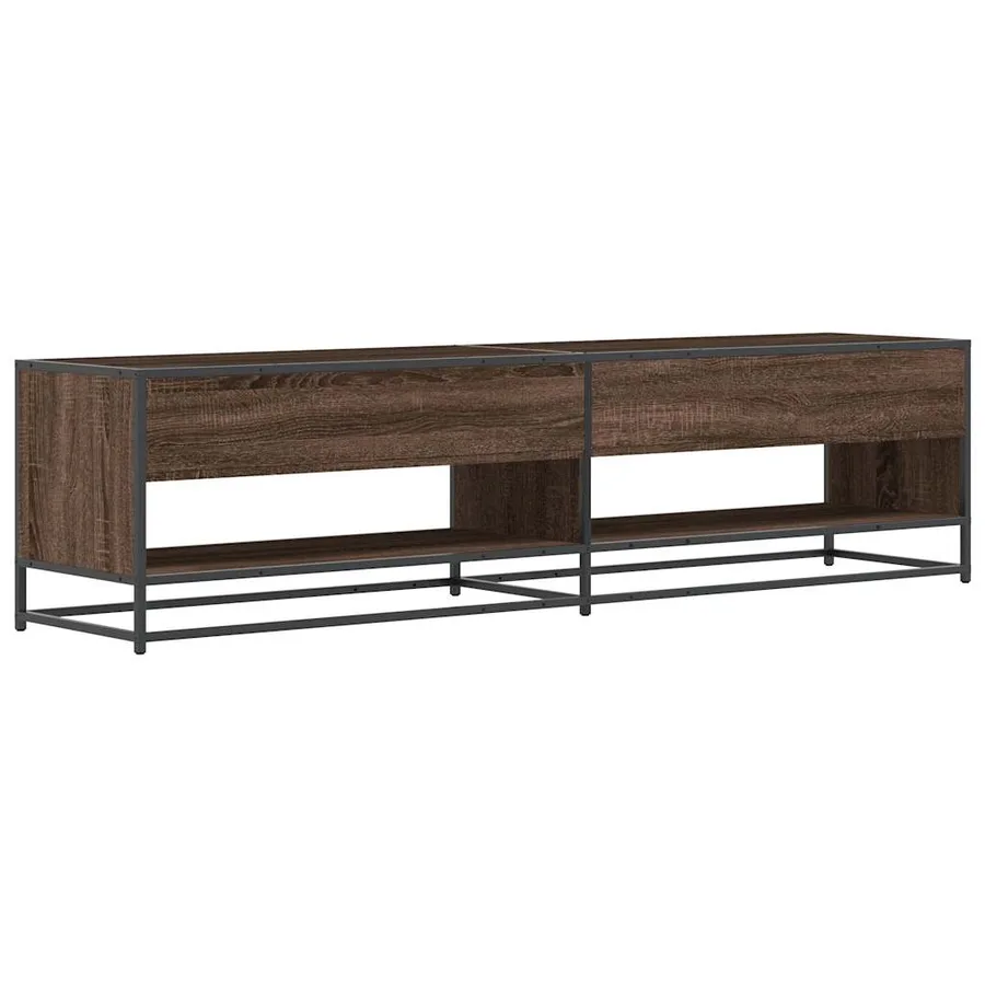Meuble TV chêne marron 180,5x40x46 cm bois d'ingénierie - 5