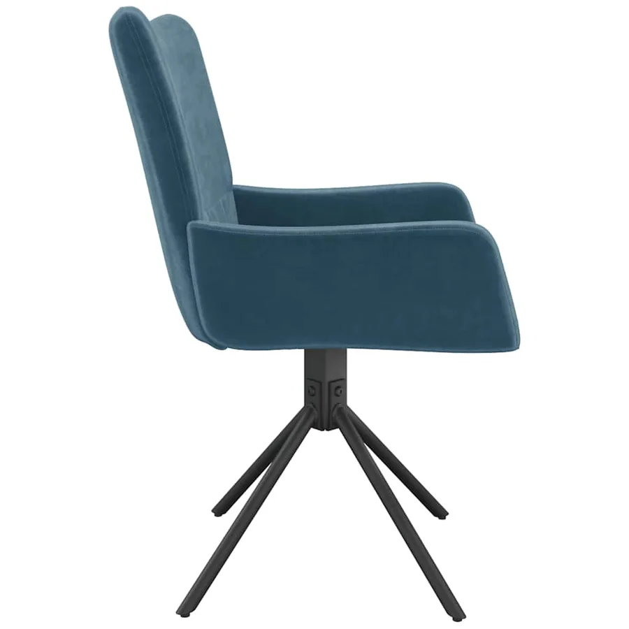 Chaises pivotantes à manger lot de 2 Bleu Velours - 6