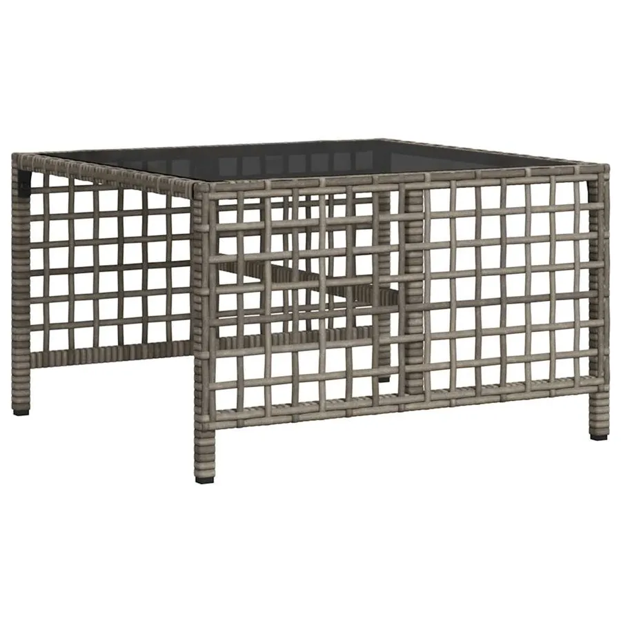 Ensemble de canapé d'angle de jardin 3 pcs avec coussins gris résine tressée - 8