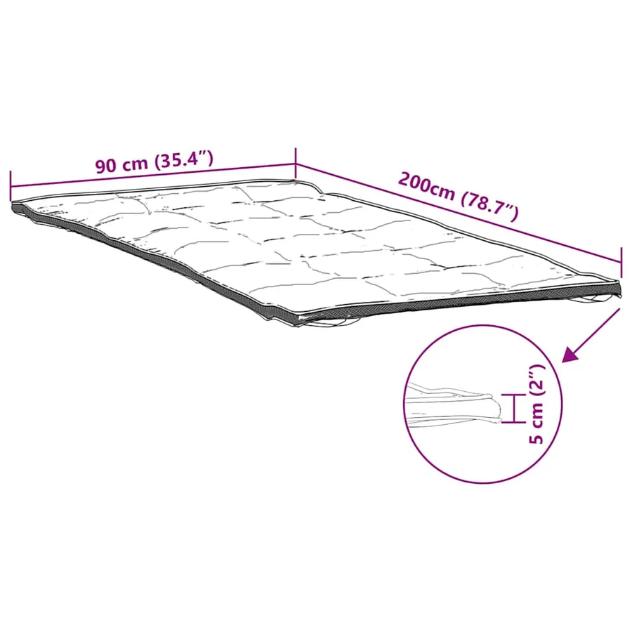 Protège-matelas blanc 90x200 cm - 7