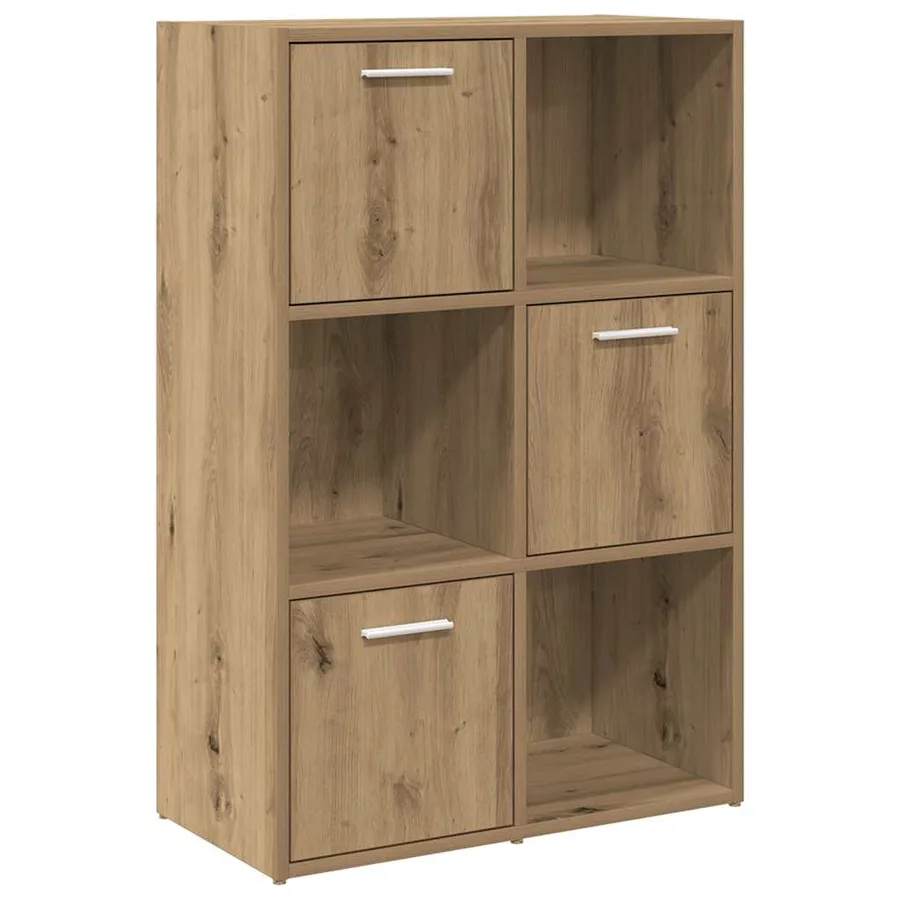 Bibliothèque chêne artisanal 60,5x30x90 cm bois d'ingénierie - 2
