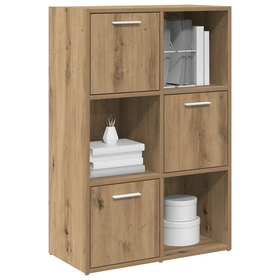 Bibliothèque chêne artisanal 60,5x30x90 cm bois d'ingénierie - 4