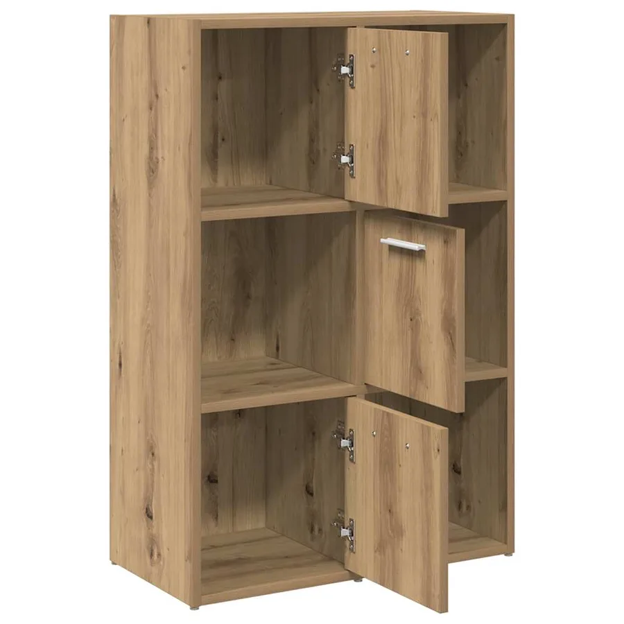 Bibliothèque chêne artisanal 60,5x30x90 cm bois d'ingénierie - 5