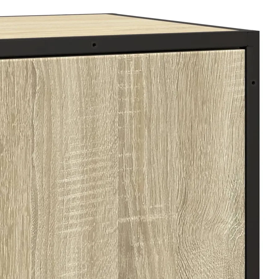 Buffet chêne sonoma 35,5x35x76 cm bois d'ingénierie et métal - 9